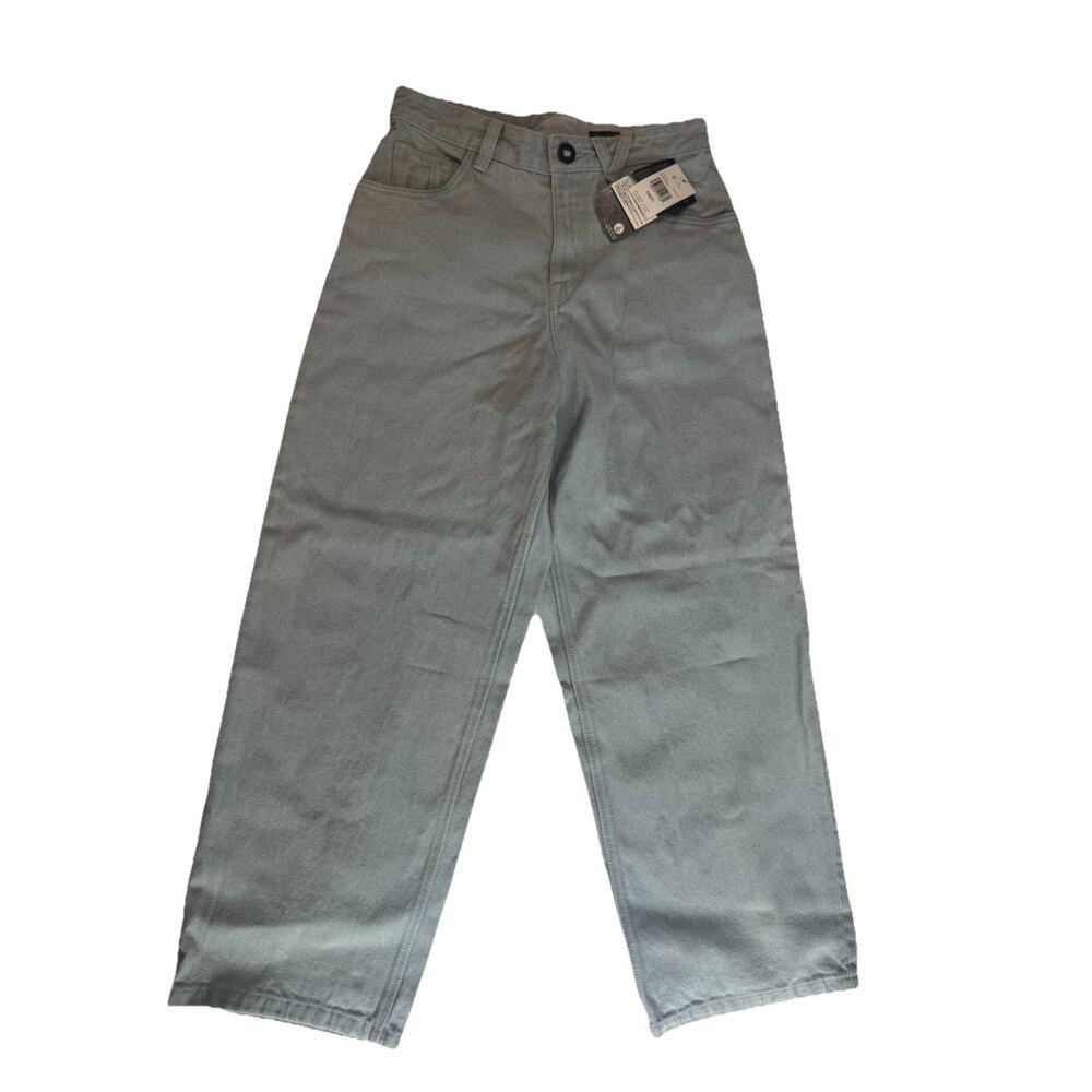 Volcom Chillow Loose Jeans Youth 14 Light Blue Baggy Skate Denim NWT